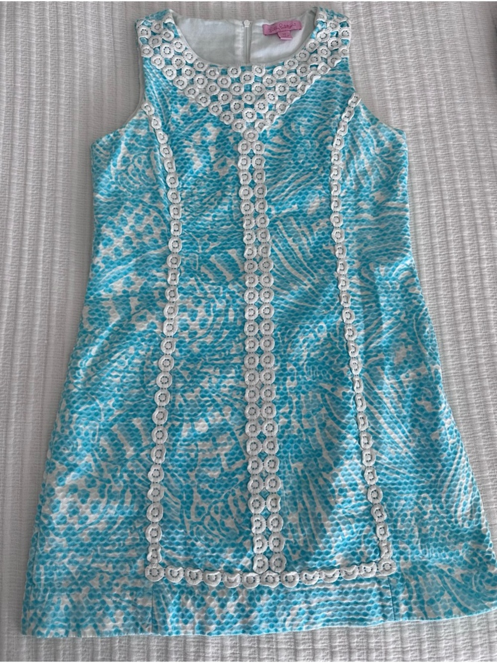 Lilly Pulitzer MacFarlane Seaside Aqua Shift Dress